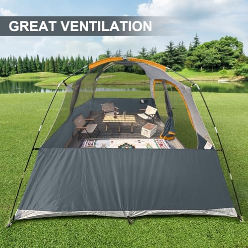 Image of CAMPROS CP Upgraded 6 /8 Person Camping Tents, Waterproof Windproof Family Tent with Larger Mesh Windows & Door, Double Layer, Easy Set Up, All-Season Dome Tent with Top Rainfly & Carry Bag