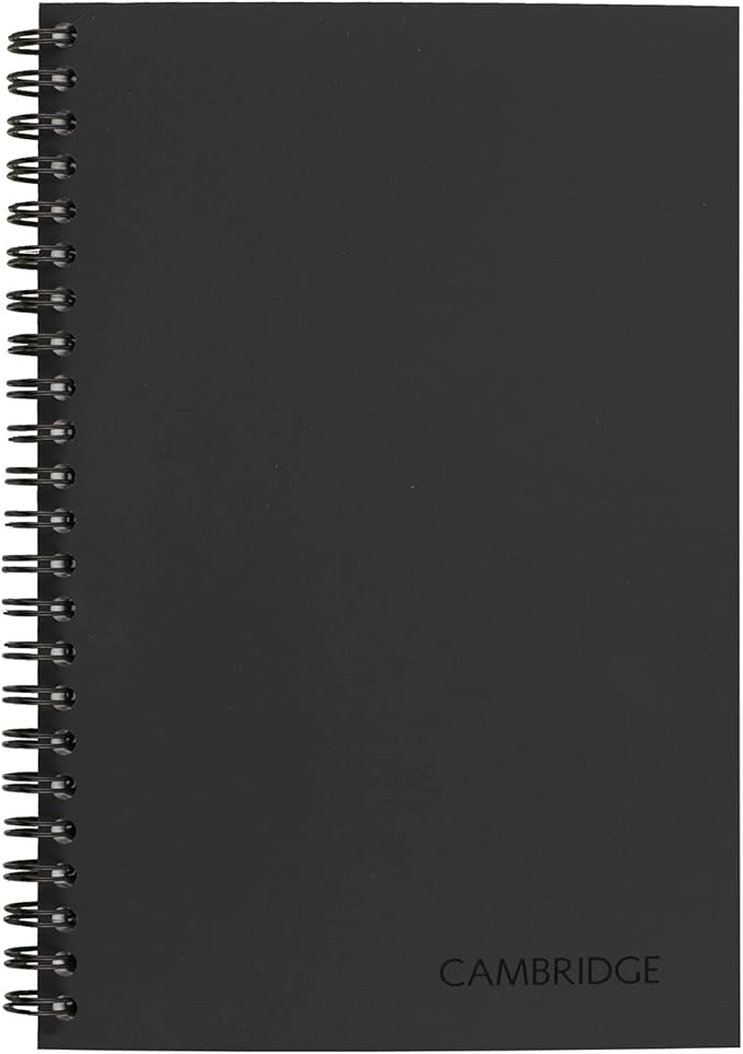 Mead Cambridge Limited QuickNotes Business Cuaderno, Negro, 47/8 x 8