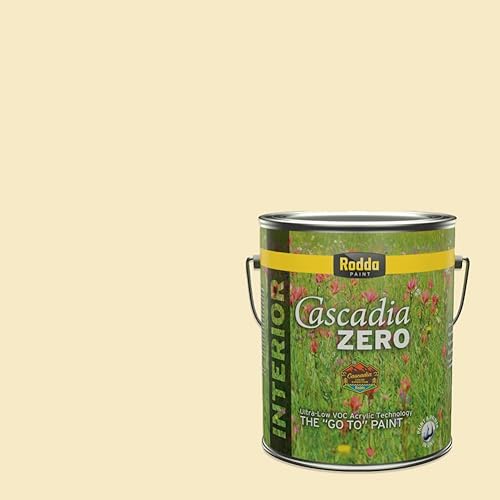 Vista 69 de Rodda Paint CASCADIA ZERO - Pintura e imprimación semibrillante para interiores en uno, cuarto de galón, rodaja de limón Lemon Slice