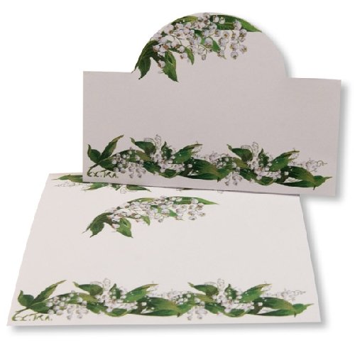 12 Segnaposto in cartoncino deco Mughetto