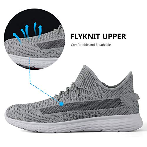 Men's Walking Shoes Casual Sneakers - Athletic Running Non-Slip Lightweight Outdoor Fashion Sneaker Dark Grey