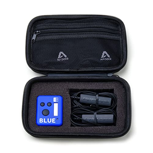 Apogee CLIPMIC Digital - Microfono USB (convertidor de 24 bits/96 kHz, Mini micrófono portátil y preciso, 2 ClipMic Digital 2 y Atomos Ultrasync Blue)