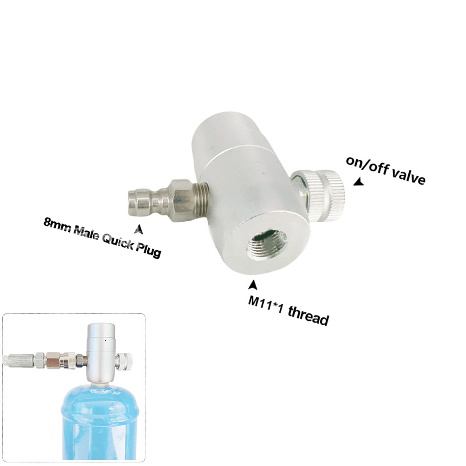 Valvole di regolazione della pressione per panna montata con tubo flessibile e adattatore per cilindri crema da 2,20 L/2,20 L/3,3 L/80 G/615 G/640 G