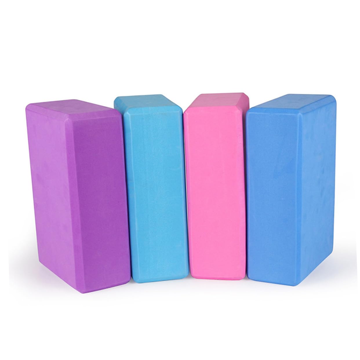 ibasenice High-density Eva Yoga Block Set Pilates Brick Fitness Training Block 1 Set Slip-resistant Surface Beveled Edges for Yoga Pilates Exercise Random