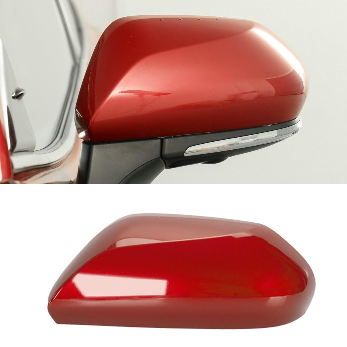 Rearview View Mirror Cover Lid Car Wing Door Side Cap Shell Compatible with Toyota Camry 2018 2019 2020 2021 2022 2023 Replacement (Only FIT with Turn