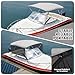 Festisoul 3 Bow Bimini Tops with Mesh Sidewalls Support Poles for Boats Durable Marine Grade Canvas Top Includes 2 Straps Storage Boot 1 Inch Aluminum Frame (3 Bow 6'L x 46