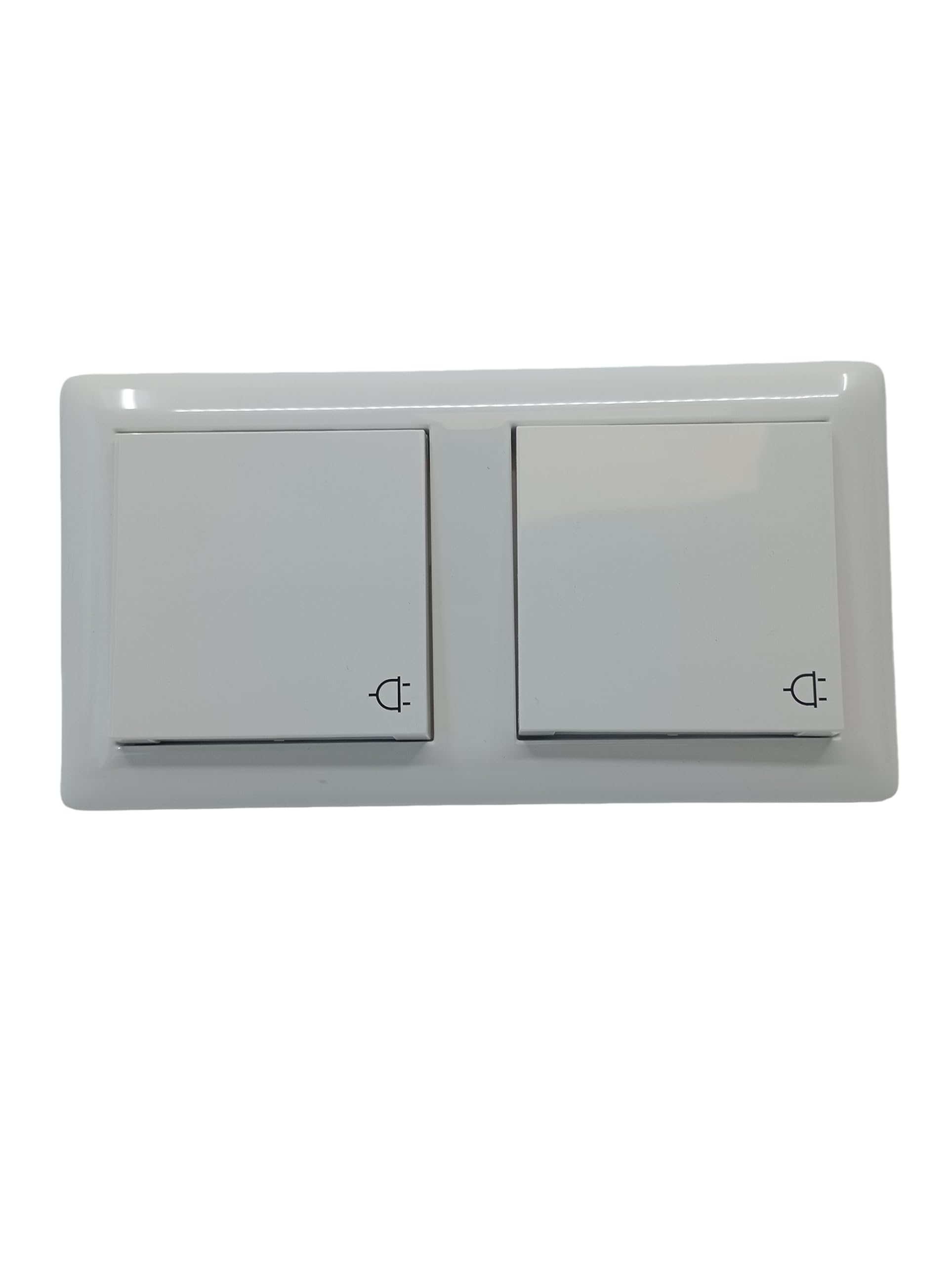 GIRA 415803 2Fach Steckdose mit Rahmen und Klappdeckel IP44
