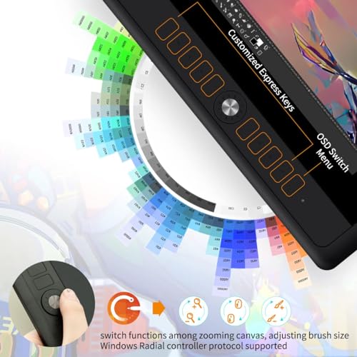 Gaomon A2.PD156P-0-EN0000-0-1-CY-0 Pd156Pro - 15.6 Inch Drawing Tablet With Screen Full-Laminated 120% Srgb Pen Display With Dial Key & 10 Hotkeys, Battery-Free Stylus Art Tablet For Digital Drawing, Anime thumb #3