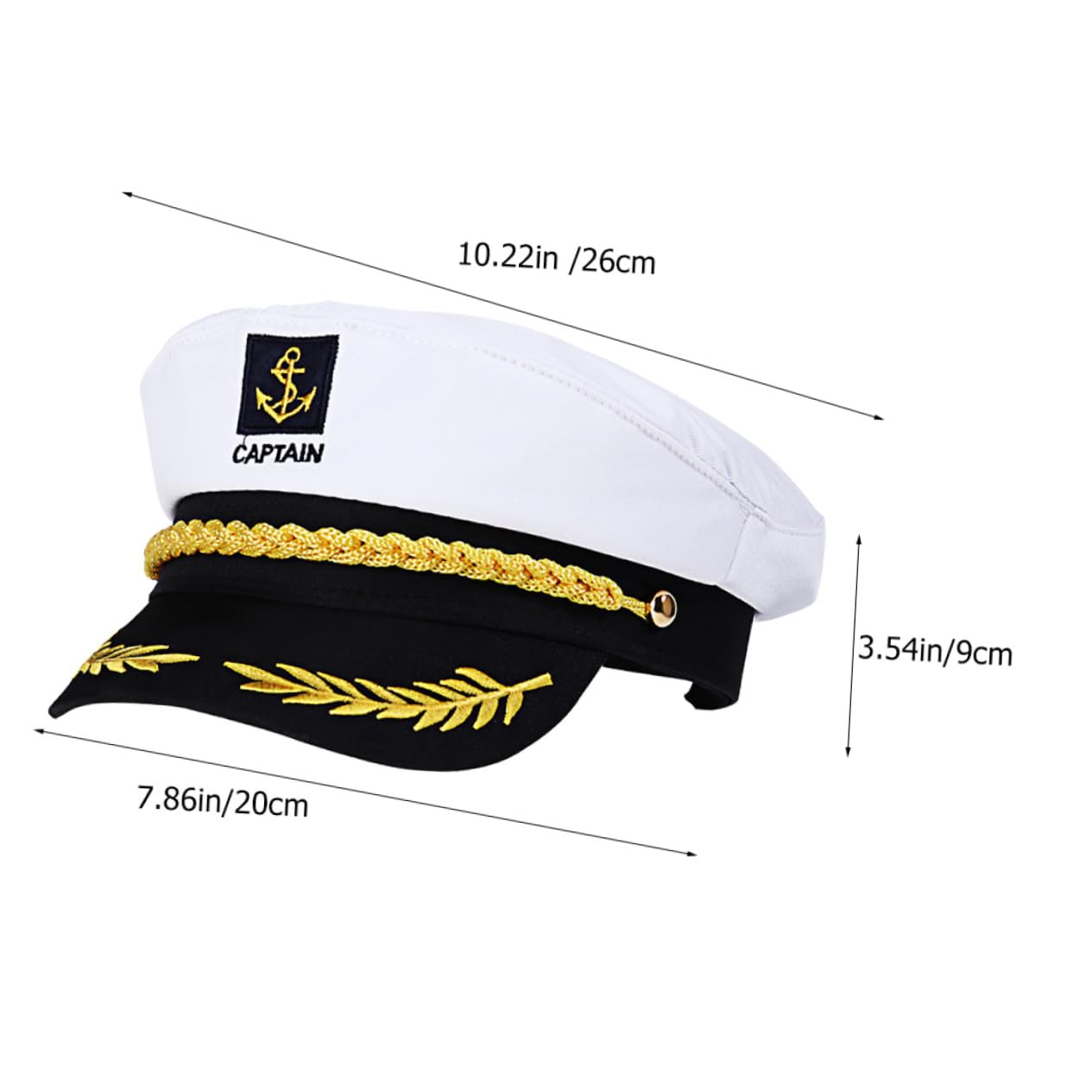 GALPADA 20 Pezzi Cappelli da Capitano Ricamati per Cosplay e Feste Marinaresco Cappelli Resistenti e per Ruoli e Party Nautici