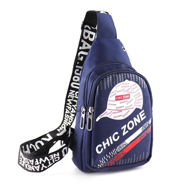 Crossbody Small Sling Bag for Women Men Casual Lightweight Chest Pack Athletic Backpack Multi Used Zipper Shoulder Daypack