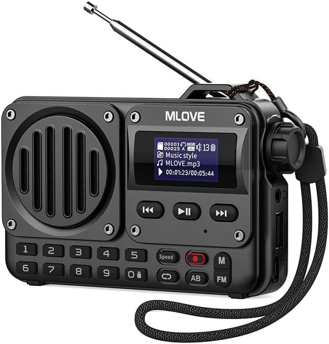 MLOVE BV800 Haut-Parleur Bluetooth Portable avec Radio FM, écran LCD ...