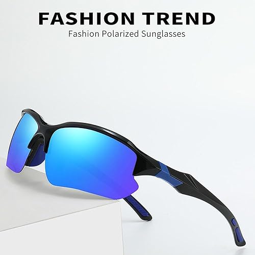 Miniatura 3 de Gafas de sol deportivas para hombres y mujeres, protección UV400, conducción nocturna, ciclismo, correr, actividades al aire libre Negro