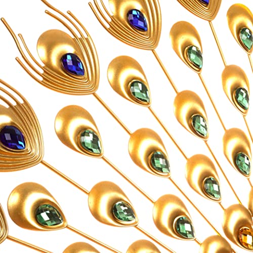 Image of TRENDING Large Luxury Crystal Peacock Wall Clock Silent Non-Ticking,3D Peacock Design Modern Art Clock Home Decorative Big Wall Clocks for Living Room Bedroom Dining Room (Peacock-Royal Gold)