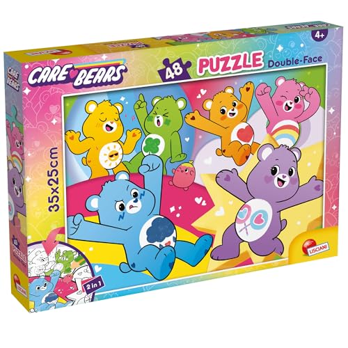 Lisciani - Care Bears Bisounours - Puzzle Double Face 48 Pièces - Dès 4 Ans