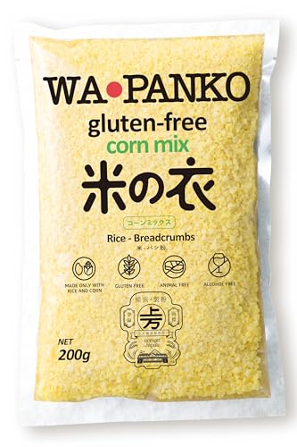 上万糧食製粉所 WAPANKO Corn Mix グルテンフリー 米の衣 国産 無添加 米粉パン粉 とうもろこし配合 米パン粉 (200g × 1袋)