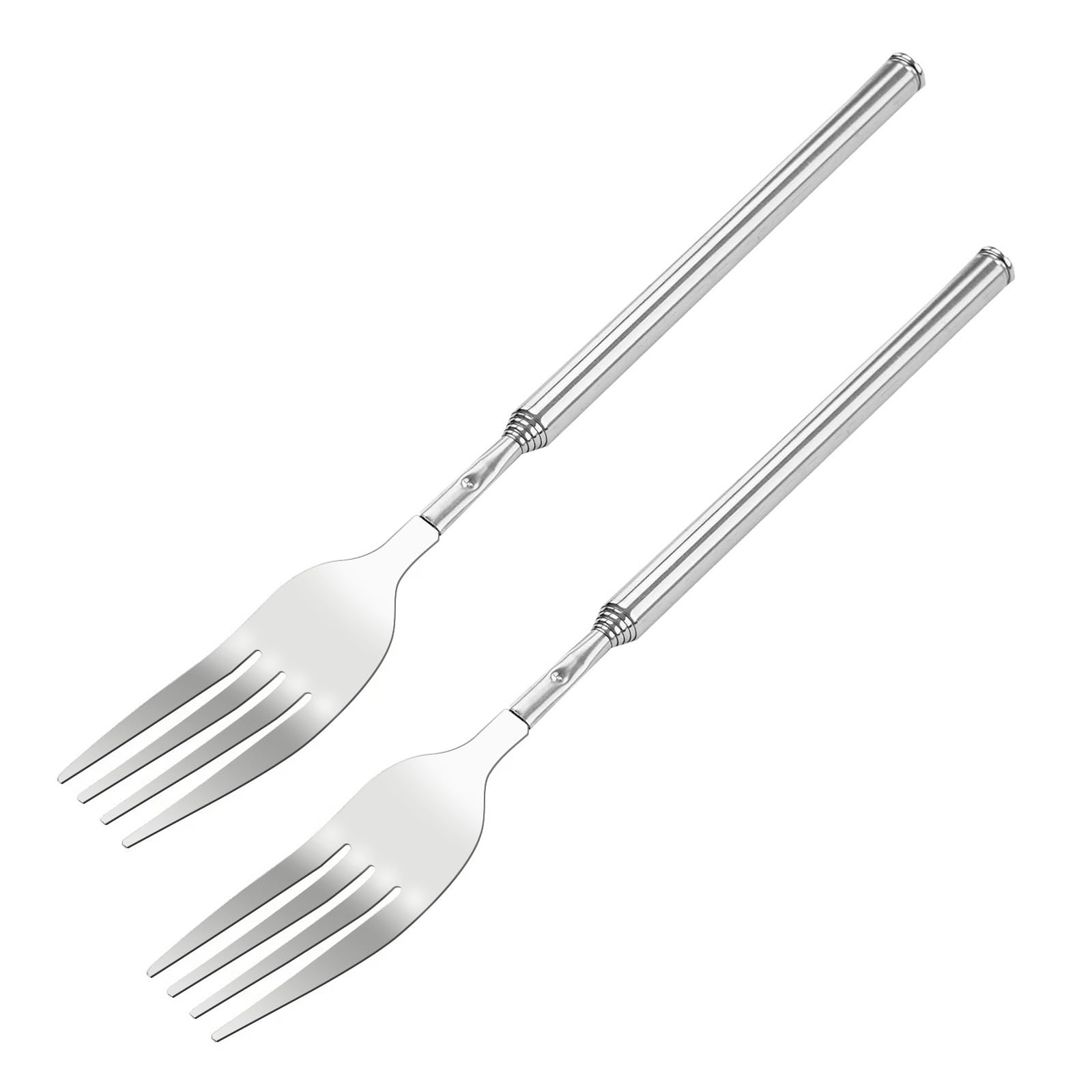 Extendable Stainless Steel Forks - 2 Pack -1