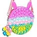 Produktbild iTechjoy Pop Fidget Toys Tasche, Popit Schultertasche Pack für Mädchen, Poppet Pusher Handtasche Stress Spielzeug für Autismus zur Linderung von Angst, Fidget Popper Spiel für Erwachsene