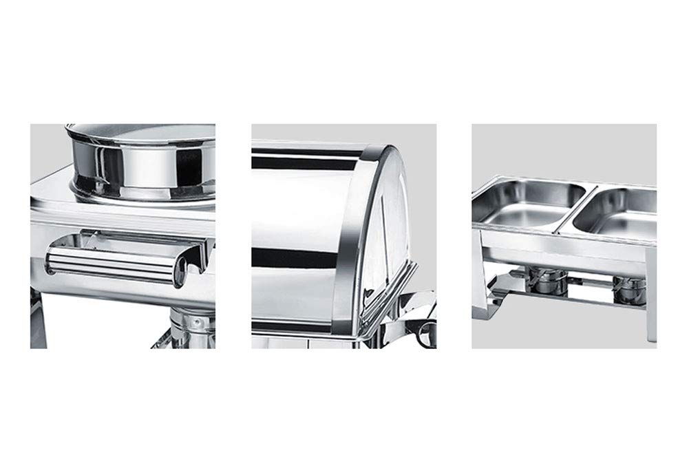 Scaldavivande, Chafing Dish rettangolari, per Buffet, Hotel, caffetteria, Riscaldamento e conservazione degli Alimenti, Risparmio energetico, Facile da Pulire, Grande capacità, B-9l (C)