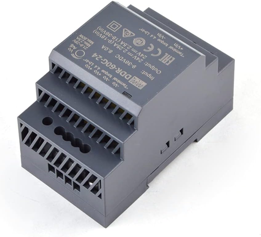 Original MEAN WELL DDR Series 60W DIN Rail DC DC Converter Input 9-36V DC to 24V DC 2.5A 60W meanwell Power Supply Power Converter Transformer (12V/24Vdc to 24Vdc)