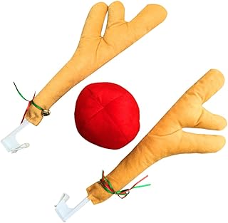 SUPVOX Enfeite De Natal 1 Conjunto De Acessórios Para Carros De Renas Decoração De Carro De Renas Decorações De Natal De Carro De Natal Chifres De Veado De Rena Para Veículos Enfeites De