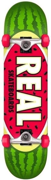 Real Skateboards Team Watermelon Factory Complete Skateboard Large Green Pink 8"