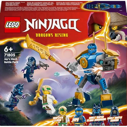 LEGO NINJAGO Jay’in Robotu Savaş Paketi 71805-6 Yaş ve Üzeri Çocuklar için Jay Minifigürü İçeren Yar