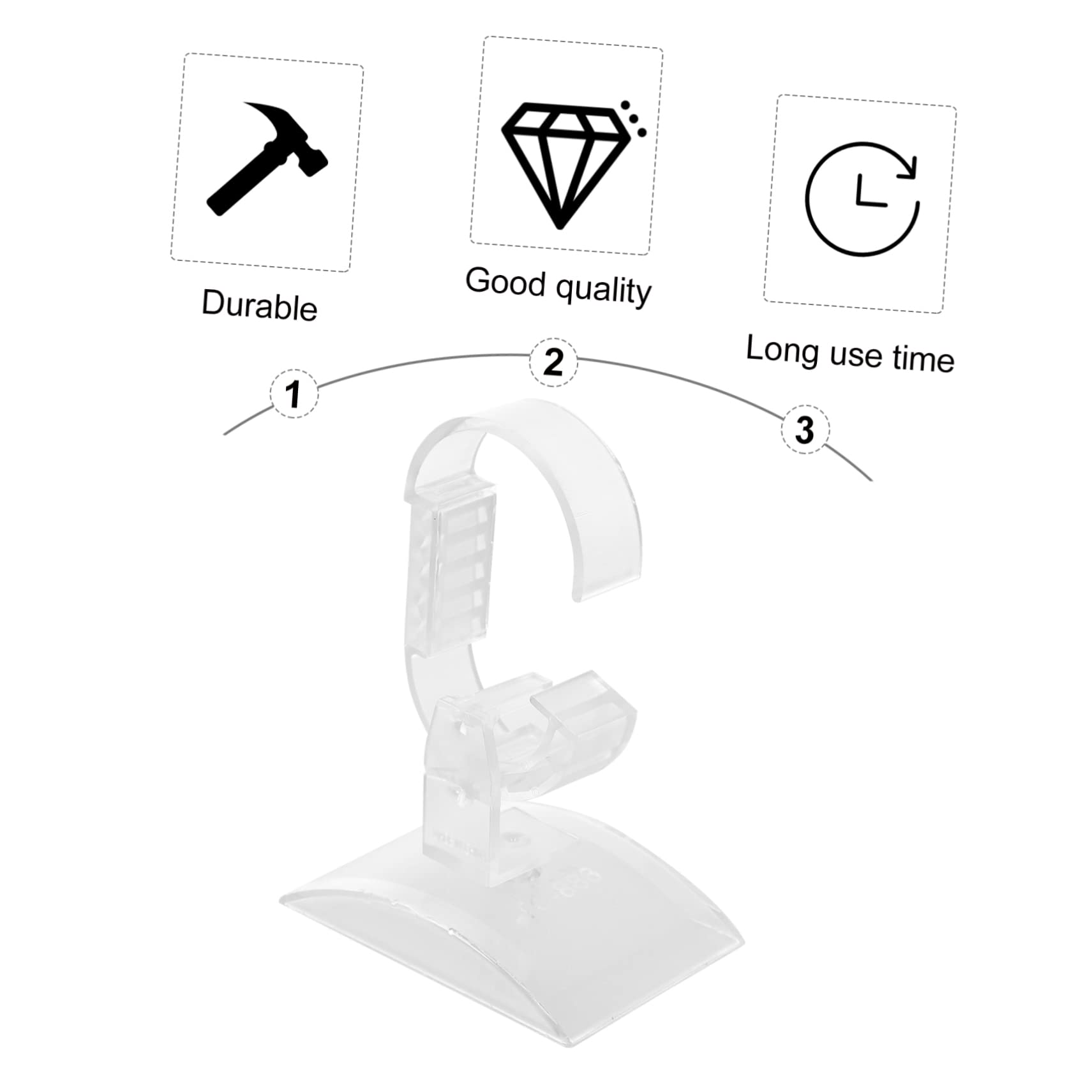 PACKOVE 20stücke Uhrenständer Aus Acryl Einstellbarer Für Armbanduhren Stabiler Schmuckdisplay Für Zuhause Geschäft Transparentes Design Für Stilvolle Präsentation