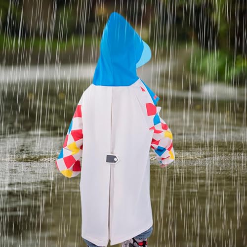Qianly Children's Raincoat Outerwear Portable Rain Jacket for Camping, Travel, Mountaineering, Concerts, M3