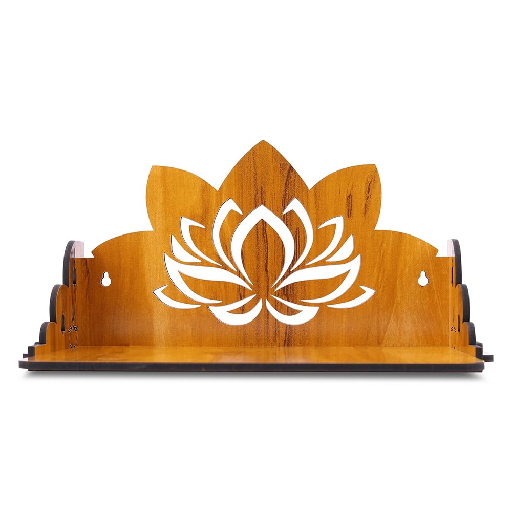 Sehaz Artworks Pooja Mandir for Home | Wooden Temple Wall Mounted | Puja Stand | Puja Mandir for Home Small Size | Devghar | Pooja Stand 3