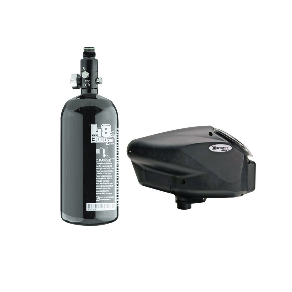 Empire Halo TOO Paintball Loader and 48ci HPA Tank Combo