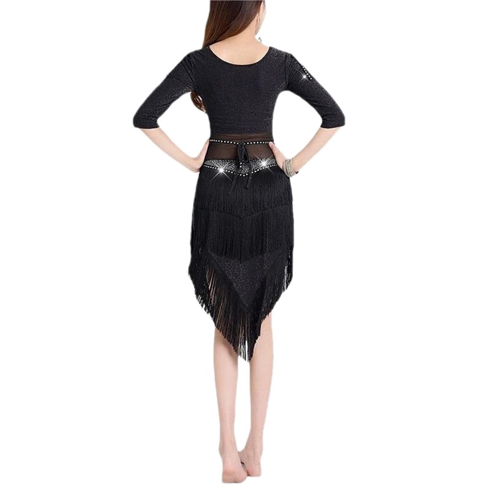 Latin Tanzkleid Latein-Tanzkleid, sexy Latein-Outfit, Damen, Quaste, Kleidung Für Tanz