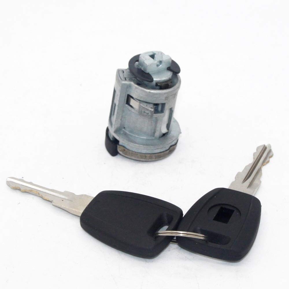 Pexorine 5 pièces avec clés à Lame GT15R Ensemble Complet Cylindre de Barillet de Serrure de Coffre de Porte d'allumage, for Fiat, for Alfa Romeo, for Fiat, Brava Doblo 1995-2010 Cylindre de Barillet