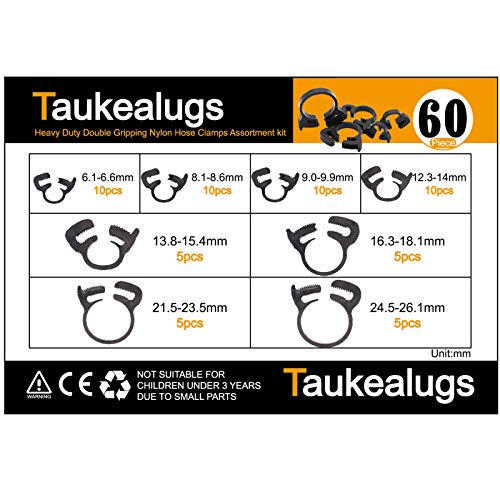 60Pcs Heavy Duty Speedy Double Snap Grip Nylon Plastic