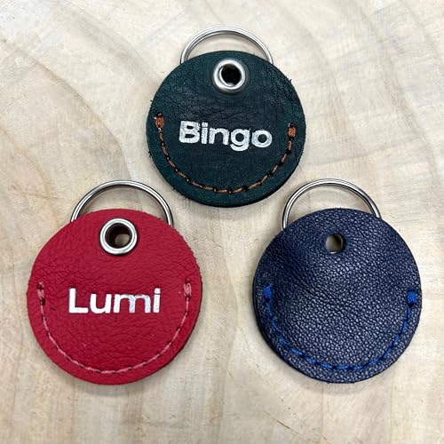Hundemarke Leder-Etui BINGO | Tassomarke Etui | Inklusive Prägung/Name bis 6 Buchstaben | Handmade by Manufactica®