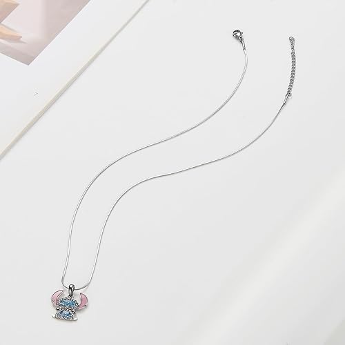 Miniatura 6 de Stich - Collar de regalo de cumpleaños con temática para niñas, accesorio de joyería para adolescentes, relleno de calcetín de Navidad de moda para