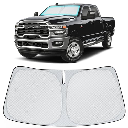 INSAUTO Windshield Sun Shade for 2010-2024 2025 Dodge RAM 2500 3500 Accessories, [Upgraded 7-Layer...