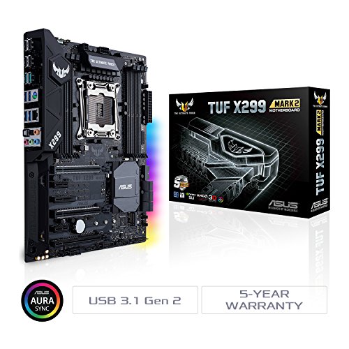 ASUS TUF X299 MARK 2 Scheda Madre LGA2066 ATX con DDR4 4000 MHz (OC), Dual M.2, Supporto Intel VROC, Intel Optane Memory Ready, Intel Gigabit LAN, USB 3.1 Gen 2