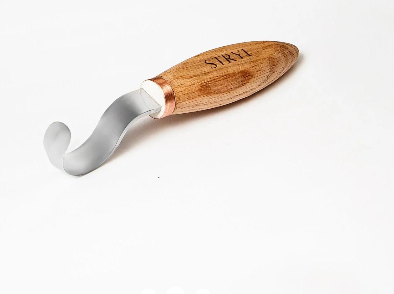 STRYI Spoon carving tool Hook knife 35mm double-sided sharpening Spoon knife