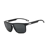 Polarized Sunglasses Men Square: Unbreakable TR90 Frame Carbon Fiber Temple UV400 Protection Sun Glasses for Driving