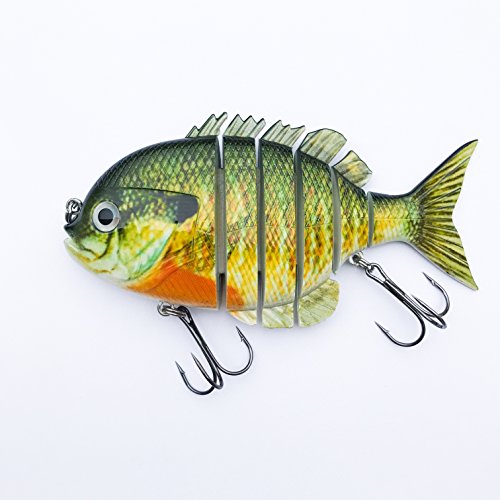 Large Big 6 inch 3 oz Blue Gill Sun Fish Swimbait Fishing Lure.