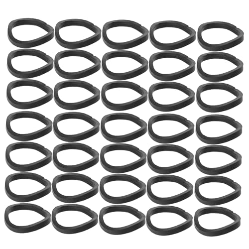 BESPORTBLE 50 Pcs Anillo de goma con barra Película protectora de raqueta gafas deportivas barra de barra herramientas ligeras accesorios de fitness accesorios de barra caucho Black