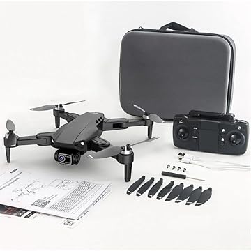 Drone com Camera 4k L900 Pro Full HD GPS WIFI FPV Transmissão em Tempo Real Brushless 1,2km Profissional Com Case - Preto 1 Bateria + Case
