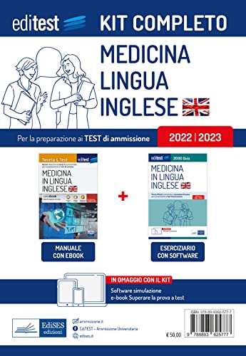  Test Medicina Inglese 2022: kit completo. Con e-book Superare la prova a test in omaggio