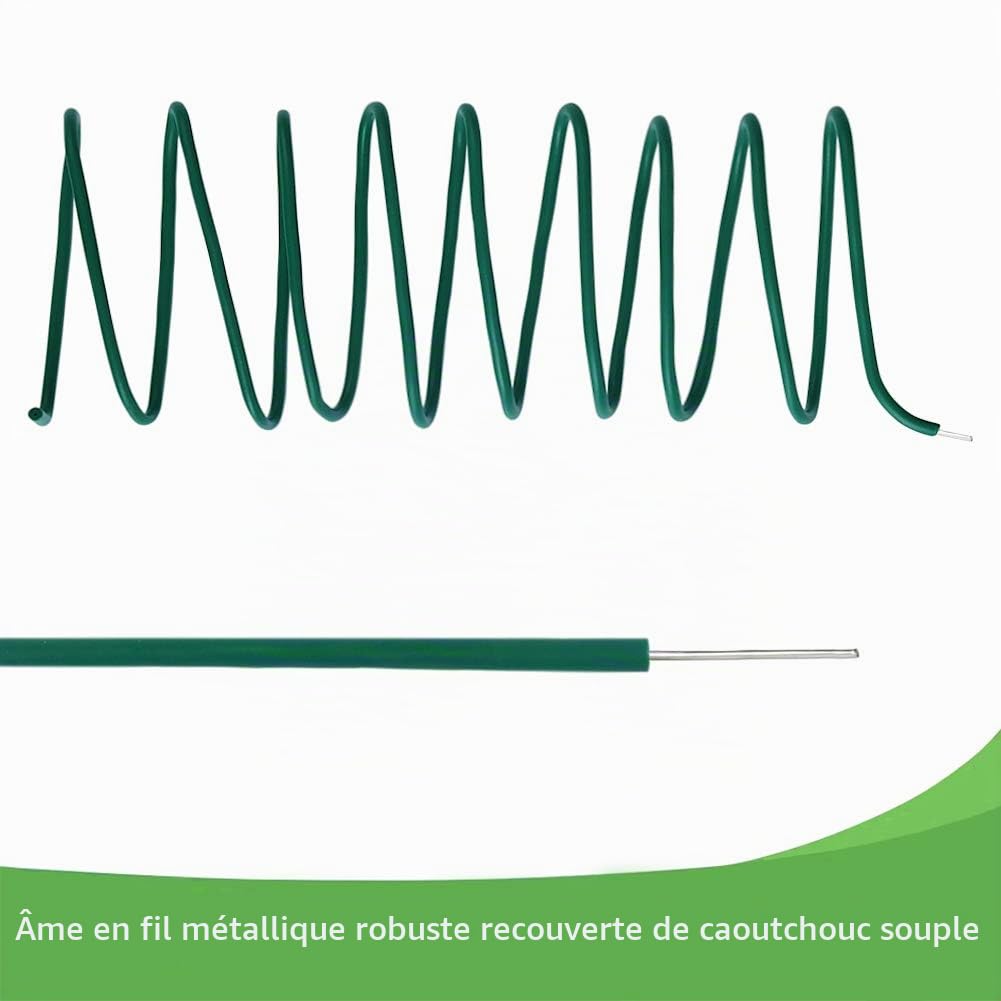 Tenn Well 3,5 mm Fil de Serrage pour Jardin, 16M Fil Torsadé pour Attache Tomate, Plantes Grimpantes, Vignes, Arbustes et Fleurs (Vert)