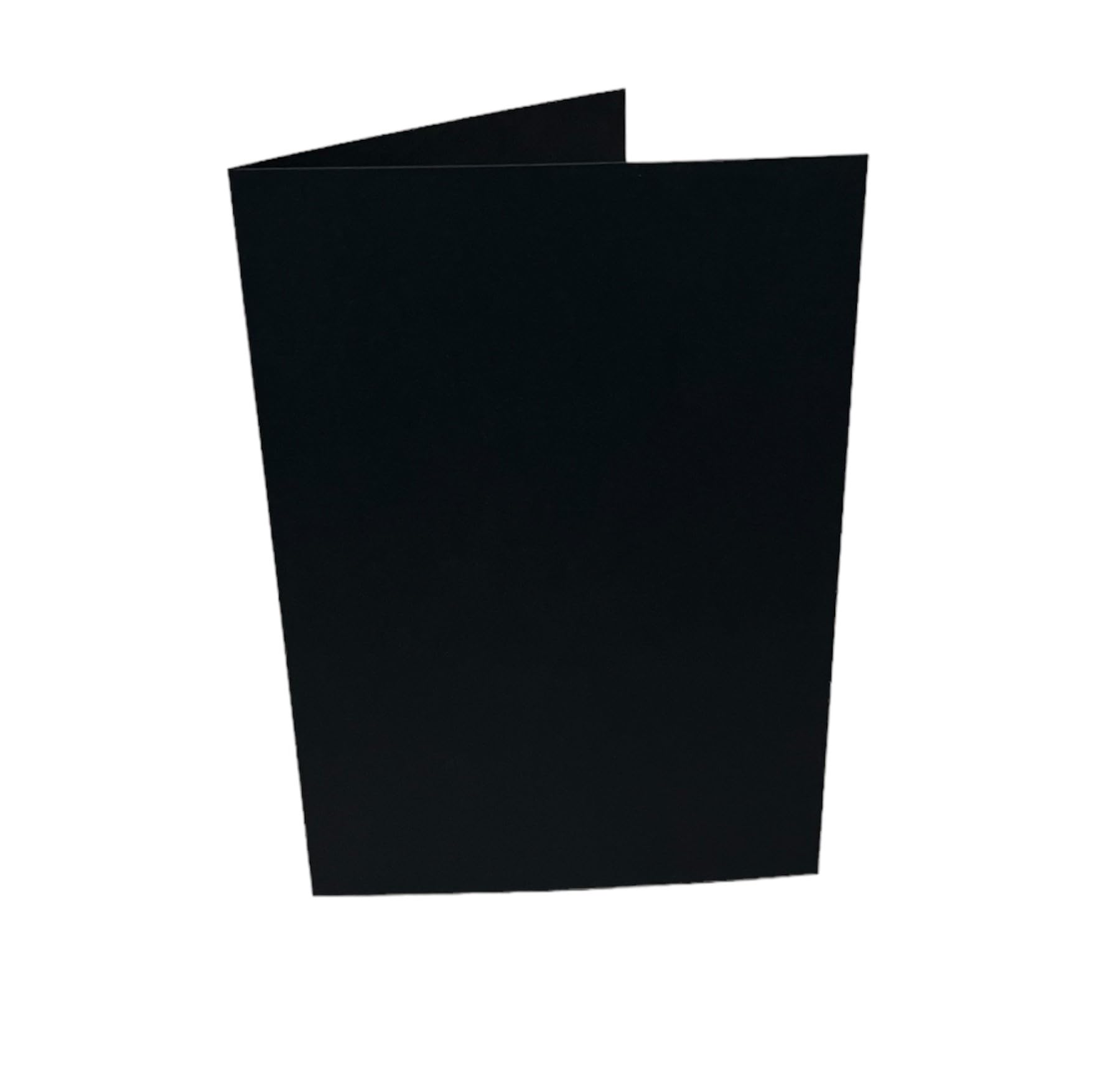 DJP 5x7 Black Blank Creased Card & White Gummed Envelopes - Pack of 40, Black Card & White Envelopes - Image 2