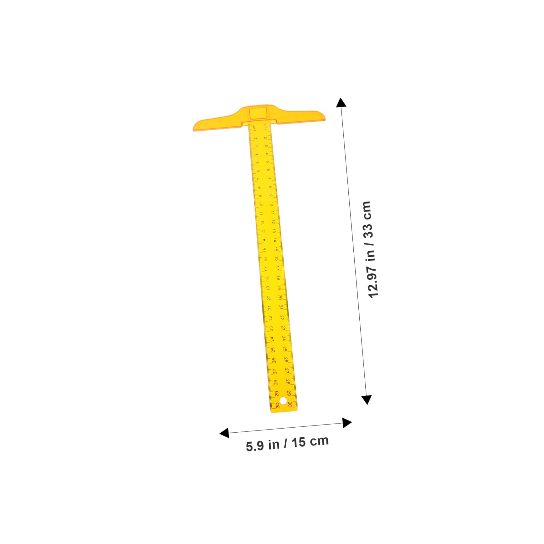 BEBEMOKO 2Pcs Square Ruler Lightweight Drafting Measuring Tool for Handcrafts and Design Clear Centimeter Markings for Precision Layouts and Art Supplies