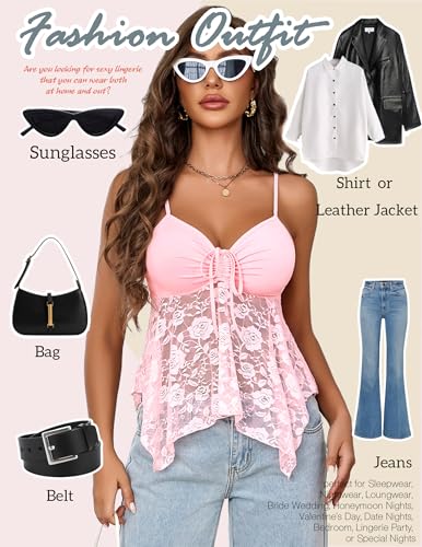 Image of Avidlove Bralettes for Women Sexy Tank Tops Cami Y2k Camisole Tops for Women Undershirts Top Lingerie S-XXL