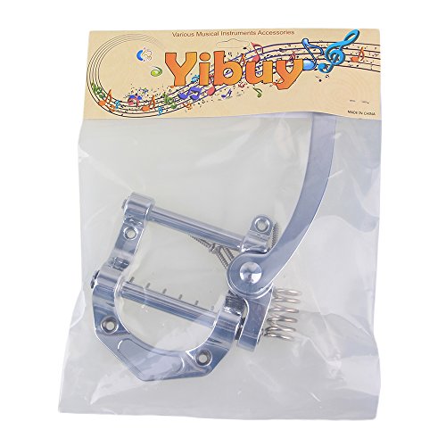 Yibuy Vibrato Chevalet pour guitare électrique Argenté 224 x 98 mm - Les Beatles, Paul McCartney, John Lennon, RIngo Starr, George Harrison Yibuy Vibrato Chevalet pour guitare électrique Argenté 224 x 98 mm – Image 8