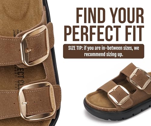 Image of Project Cloud 100% Genuine Leather Platform Sandals Women Footwear - Wedge Chunky Slides for Women 2026 with Memory Foam Insole & Cork Footbed Womens Sandals (GreeceChunky)