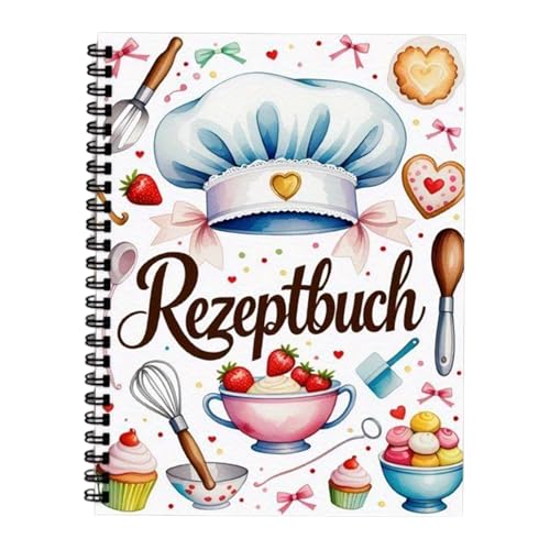 Raccoglitore per ricette, raccoglitore per ricette di famiglia, con copertina rigida, organizer per dieta, accessori da cucina per cuocere cibi vegetariani, insalata, cena, dessert, vacanze, campeggio